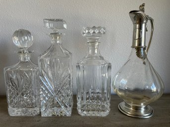 Lot Of Crystal Decanters