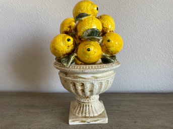 Ceramic Lemons In Urn