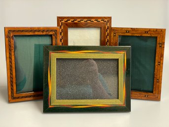 Lot Of Inlaid Wood Picture Frames