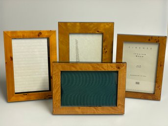 Lot Of Burl Wood Picture Frames