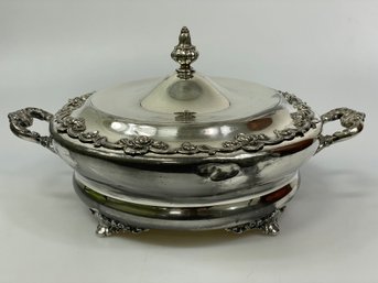 Antique Homan Silverplate Covered Serving Bowl