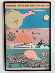 Vintage 1970 Peter Max 'Breathe In Love- Don't Smoke Poster
