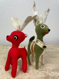 2 Vintage C. 1960s Dakin Reindeer