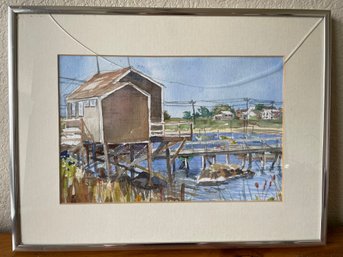 Original Boathouse Watercolor