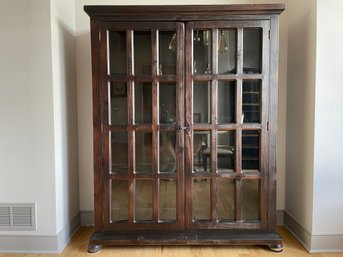 Wood Cabinet With Glass Doors