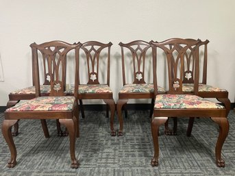 Set Of Antique Walnut Chippendale Side Chairs