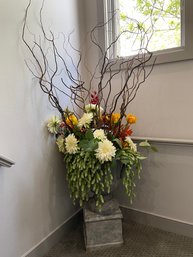 Very Large Floral Arrangement In Urn