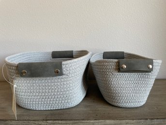 2 Rope Storage Baskets