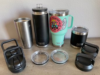 Lot Of Yeti Drink Containers & Lids