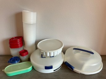 Lot Of Tupperware & Plastic Food Storage Containers