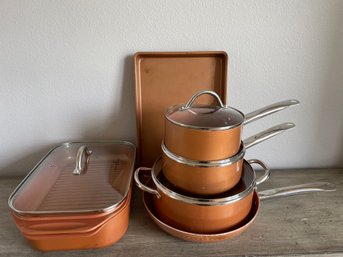Set Of  Copper Chef Cookware