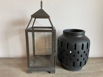 Pottey Barn & Stoneware Lanterns