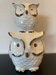 Stacked Owl Figurine