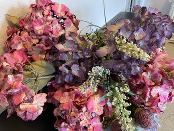 Large Lot Of  Silk Flowers