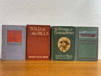Lot Of 4 Antique Western Women Novels