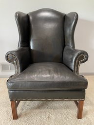 Lexington Leather Wing-Back Chair