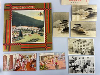 Lot Of C. 1930 Asian Postcards & Hotel Brochure