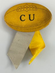 Vintage CU Football Pin With Ribbons