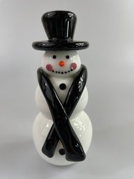 Vitrix Glass Studio Top Hat Snowman
