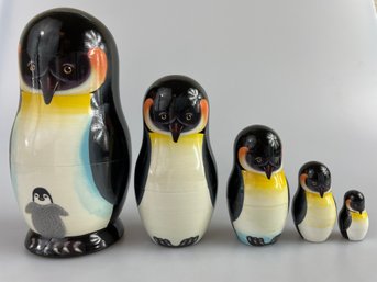 Set Of Penguin Nesting Dolls