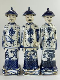 Set Of 3 Porcelain Chinese Figurines