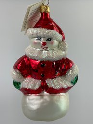Christopher Radko Snowman Santa Ornament