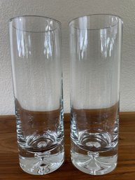 Pair Mouth Blown Galaxy Vases