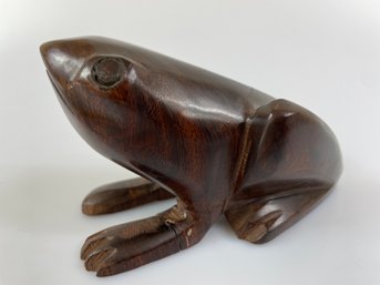 Vintage Carved Ironwood Frog