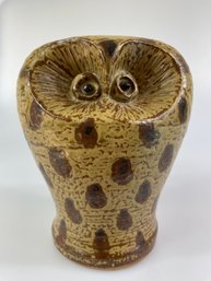 Vintage Mid Century Studio Pottery Owl Figurine