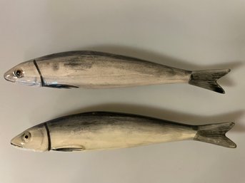 Pair Of Ceramic 'fish' Knife Rests