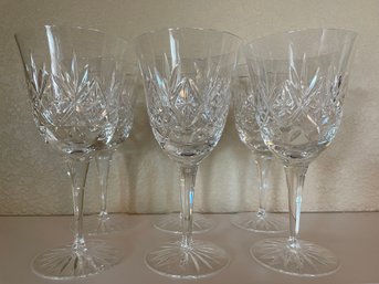 Set Of Vintage Crystal Wine Glasses