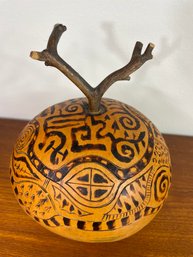 Carved Peruvian Gourd