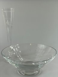 Beaver Creek Champagne Flute & Glass Bowl