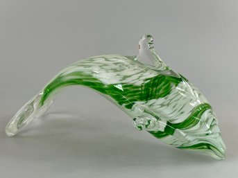 Ron Hinkle Art Glass Dolphin