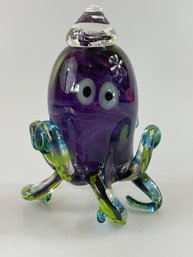 Blown Glass Octopus Figurine
