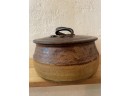 Vintage Art Pottery Covered Bowl