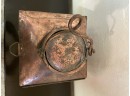 Antique Primitive Irish Copper Coach Lantern