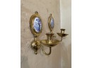 Two Brass Candle Sconces