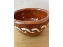 Small Brown Glazed Pottery Bowl
