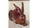 Rabbit Print In Heavy Gold Frame