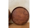 Antique Round Wooden Pantry Box With Bale Handle