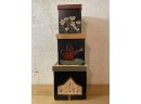 Set Of Painted Wooden Boxes