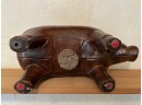 Vintage 'leather' Piggy Bank