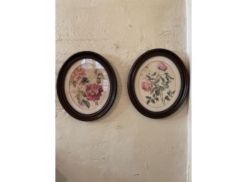 Pair Of Vintage Floral Prints
