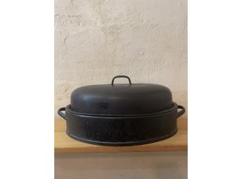 Antique 'Savory'enamel Roasting Pan