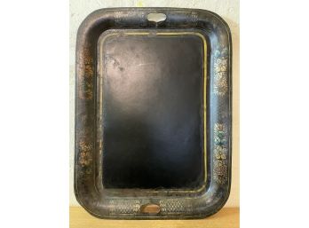 Antique Tole Painted Metal Tray