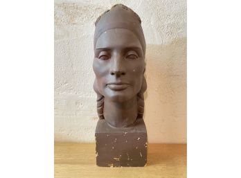 Native American Plaster Bust