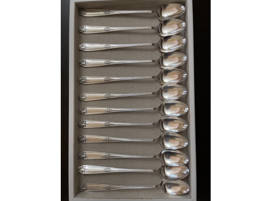 Set Of Silver Plate Ice Tea Spoons