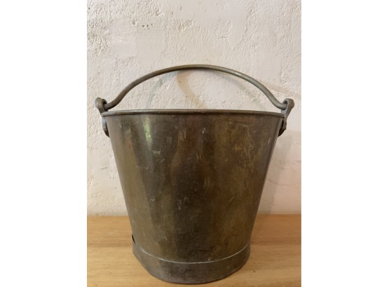 Antique Primitive Brass Bucket
