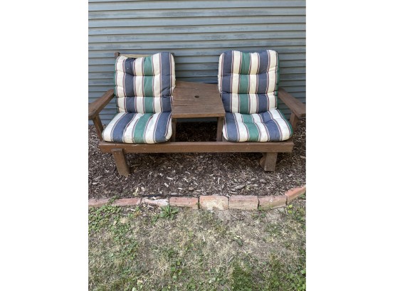 Vintage Redwood 2 Seat Bench